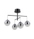 Velada Globe Ceiling Light Matt Black 3000K Warm White 4xLED-1