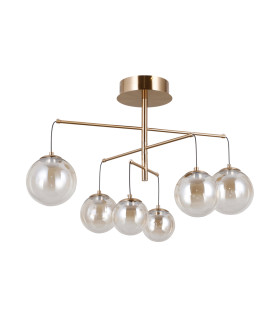 Velada Globe Ceiling Light Gold 3000K Warm White 6xLED-1