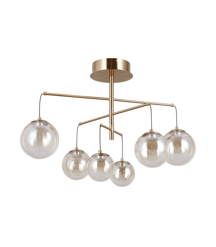 Velada Globe Ceiling Light Gold 3000K Warm White 6xLED-1
