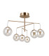 Velada Globe Ceiling Light Gold 3000K Warm White 6xLED-2