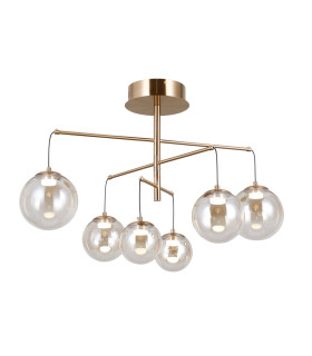 Velada Globe Ceiling Light Gold 3000K Warm White 6xLED-2