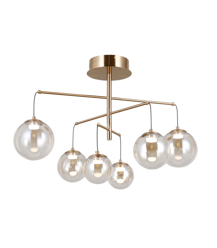 Velada Globe Ceiling Light Gold 3000K Warm White 6xLED-2