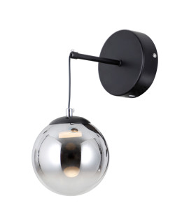 Velada Globe Wall Lights Matt Black 3000K Warm White-2