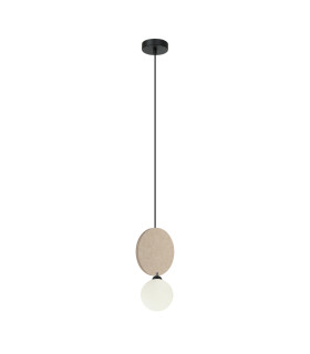 Andrea Slim Pendant Ceiling Light Black Beige-1