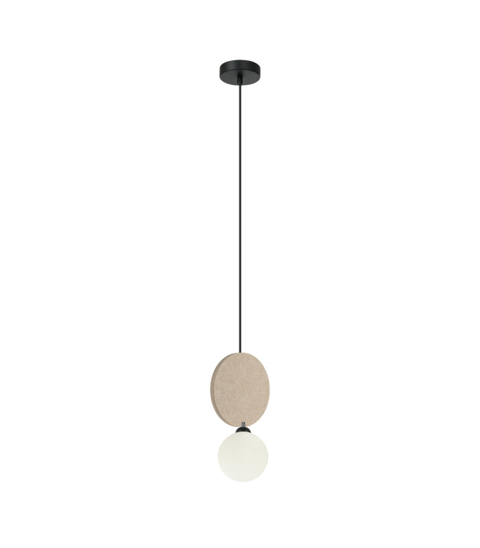Andrea Slim Pendant Ceiling Light Black Beige-1
