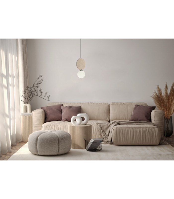 Andrea Slim Pendant Ceiling Light Black Beige-5
