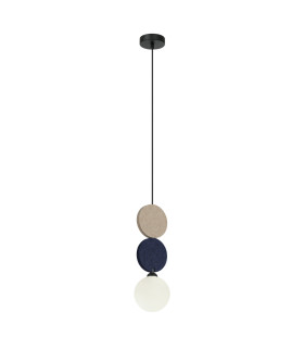 Andrea Slim Pendant Ceiling Light Beige Blue-1