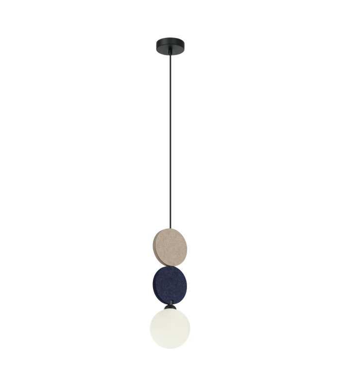 Andrea Slim Pendant Ceiling Light Beige Blue-1
