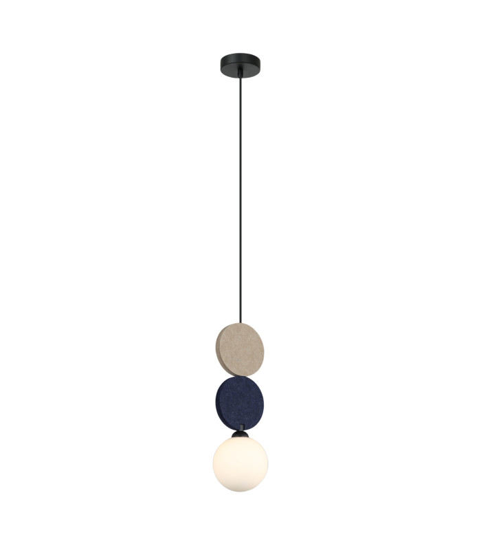 Andrea Slim Pendant Ceiling Light Beige Blue-2