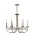 Round Ceiling Pendant 6 Light E14 Polished Nickel, Crystal - 1