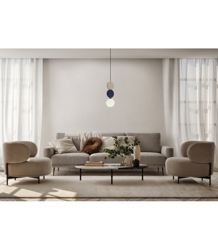 Andrea Slim Pendant Ceiling Light Beige Blue-5
