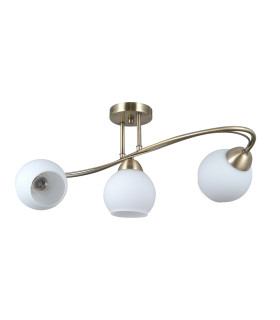 Bevio Multi Arm Semi Flush Ceiling Lamp Antique Brass 3xE27-1