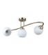 Bevio Multi Arm Semi Flush Ceiling Lamp Antique Brass 3xE27-1