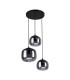 Calto Cluster Pendant Ceiling Light Black 3xE27-1