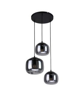 Calto Cluster Pendant Ceiling Light Black 3xE27-1