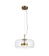 Caste 33cm Dome Pendant Ceiling Light Gold Clear Shade 3000K Warm White-1
