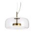 Caste 33cm Dome Pendant Ceiling Light Gold Clear Shade 3000K Warm White-2