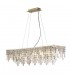 Ceiling Pendant Rectangular 6 Light G9 Rose Gold, Crystal - 1