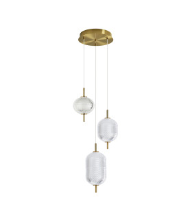 Corado Cluster Pendant Ceiling Light Gold 3000K Warm White-1