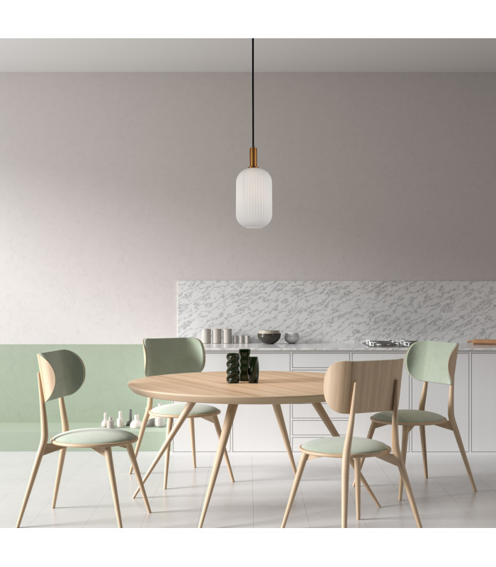 Della Oval Slim Pendant Ceiling Light Gold-5