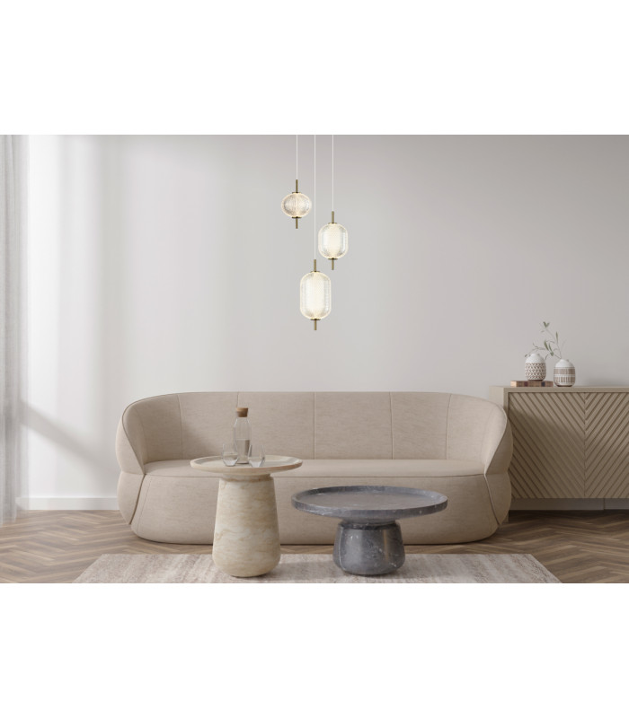 Corado Cluster Pendant Ceiling Light Gold 3000K Warm White-5