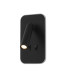 Doria Reading Wall Light Black 3000K Warm White 2xLED-2
