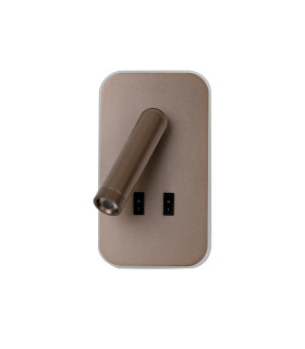 Doria Reading Wall Light Coffee 3000K Warm White 2xLED-2
