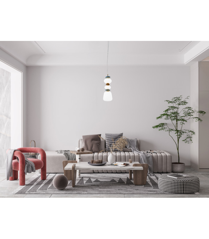 Evans Slim Pendant Ceiling Light Gold 3000K Warm White-5