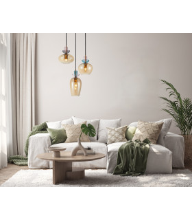Fanda Cluster Pendant Ceiling Light Gold 3xE27-5