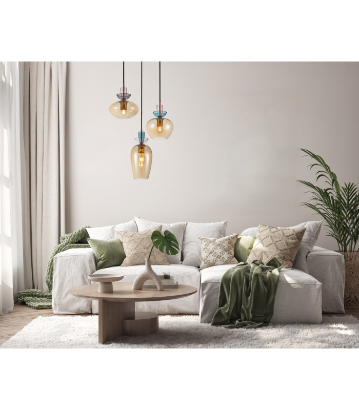 Fanda Cluster Pendant Ceiling Light Gold 3xE27-5