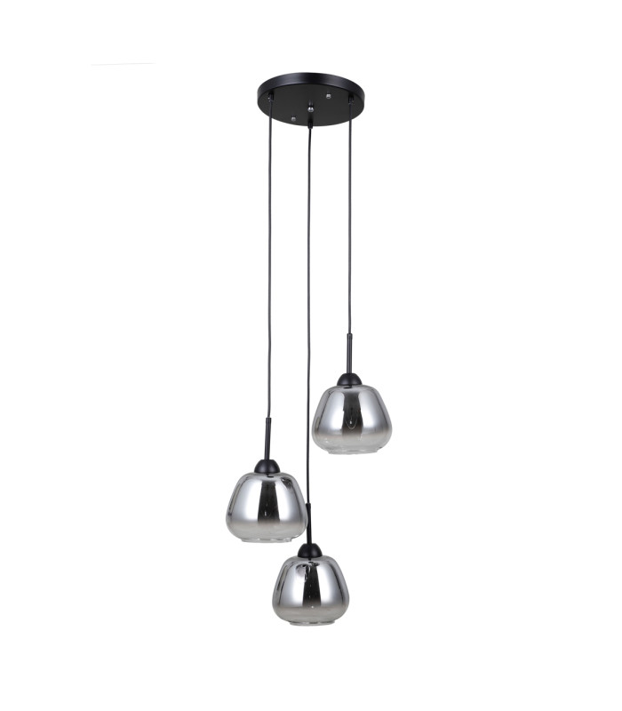Felis Cluster Pendant Ceiling Light Matt Black 3xE27-1
