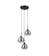Felis Cluster Pendant Ceiling Light Matt Black 3xE27-2