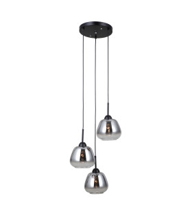 Felis Cluster Pendant Ceiling Light Matt Black 3xE27-2