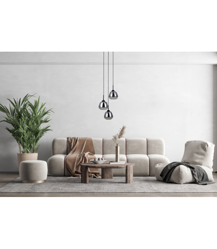 Felis Cluster Pendant Ceiling Light Matt Black 3xE27-5