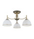 Fener Multi Arm Semi Flush Ceiling Lamp Antique Brass 3xE27-1