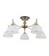 Fener Multi Arm Semi Flush Ceiling Lamp Antique Brass 5xE27-1