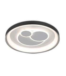 Florina LED Semi Flush Ceiling Light Black White 3000/4000/6500K Remote Control Dimmable.-1