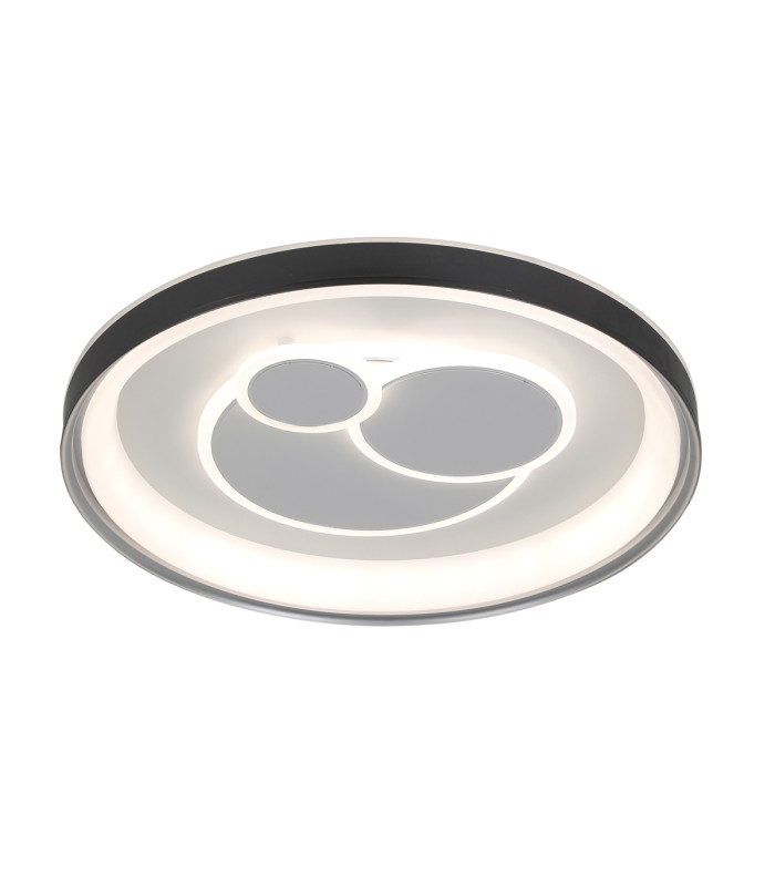 Florina LED Semi Flush Ceiling Light Black White 3000/4000/6500K Remote Control Dimmable.-1
