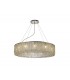 IL31371 85cm Round Ceiling Pendant Chandelier, 12 Light G9, Polished Chrome, Crystal - 1