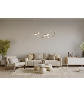 Fonte LED Pendant Ceiling Light Gold 3000/4000/6000K 4xLED-5