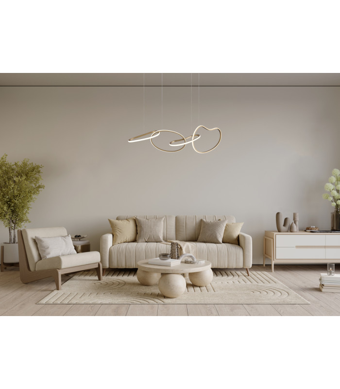 Fonte LED Pendant Ceiling Light Gold 3000/4000/6000K 4xLED-5