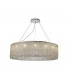110cm Round Ceiling Pendant Chandelier, 15 Light G9, Polished Chrome, Crystal - 1
