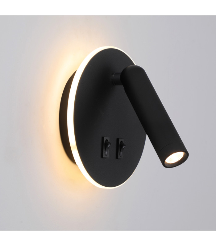 Furla Reading Wall Light Black 3000K Warm White 2xLED-1