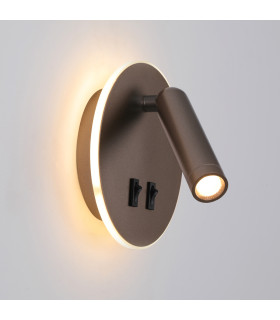 Furla Reading Wall Light Coffee 3000K Warm White 2xLED-1