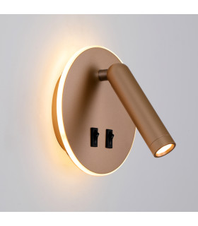 Furla Reading Wall Light Gold 3000K Warm White 2xLED-1
