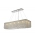 120x50cm Rectangular Ceiling Pendant Chandelier, 14 Light G9, Polished Chrome, Crystal - 1