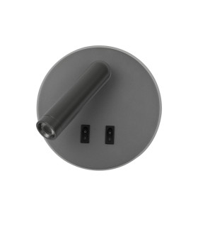 Furla Reading Wall Light Grey 3000K Warm White 2xLED-2