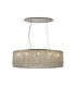 IL31374 100x50cm Oval Ceiling Pendant Chandelier, 10 Light G9, Polished Chrome, Crystal - 1