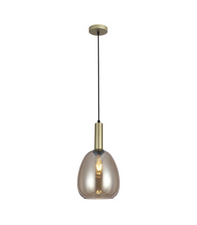 Gater Dome Pendant Ceiling Light Gold with Champagne Shade-1