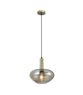 Gater Dome Pendant Ceiling Light Gold with Champagne Glass Shade-1